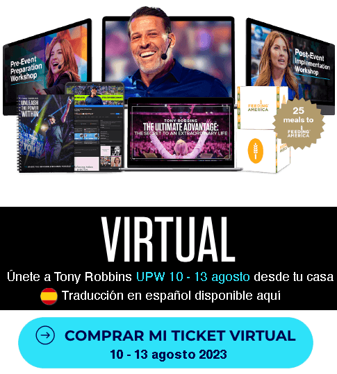 Tony Robbins UK virtual agosto 2023