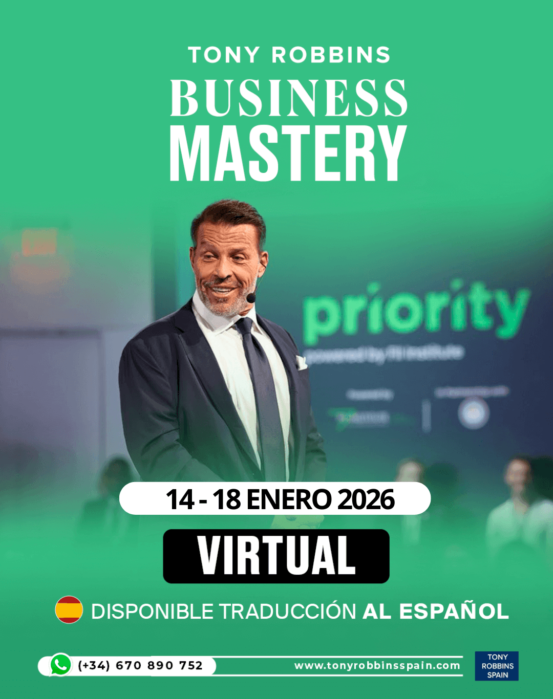 Tony Robbins Curso Business Mastery Enero 2026 Virtual en español
