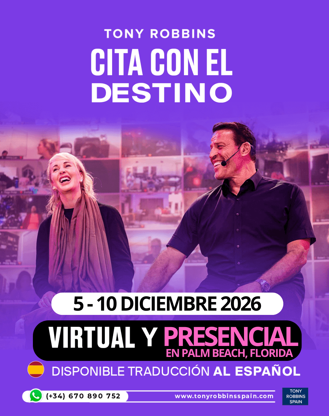 Date with Destiny 2025 Tony Robbins Spain curso en español