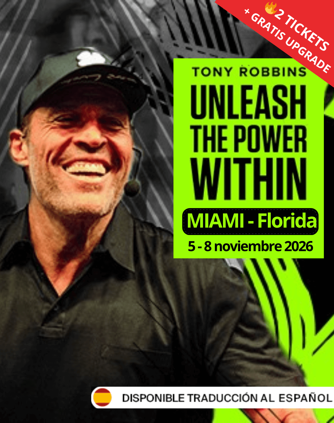 UPW Tony Robbins 2026 Miami en español UPW Tony Robbins 2026 Miami en español