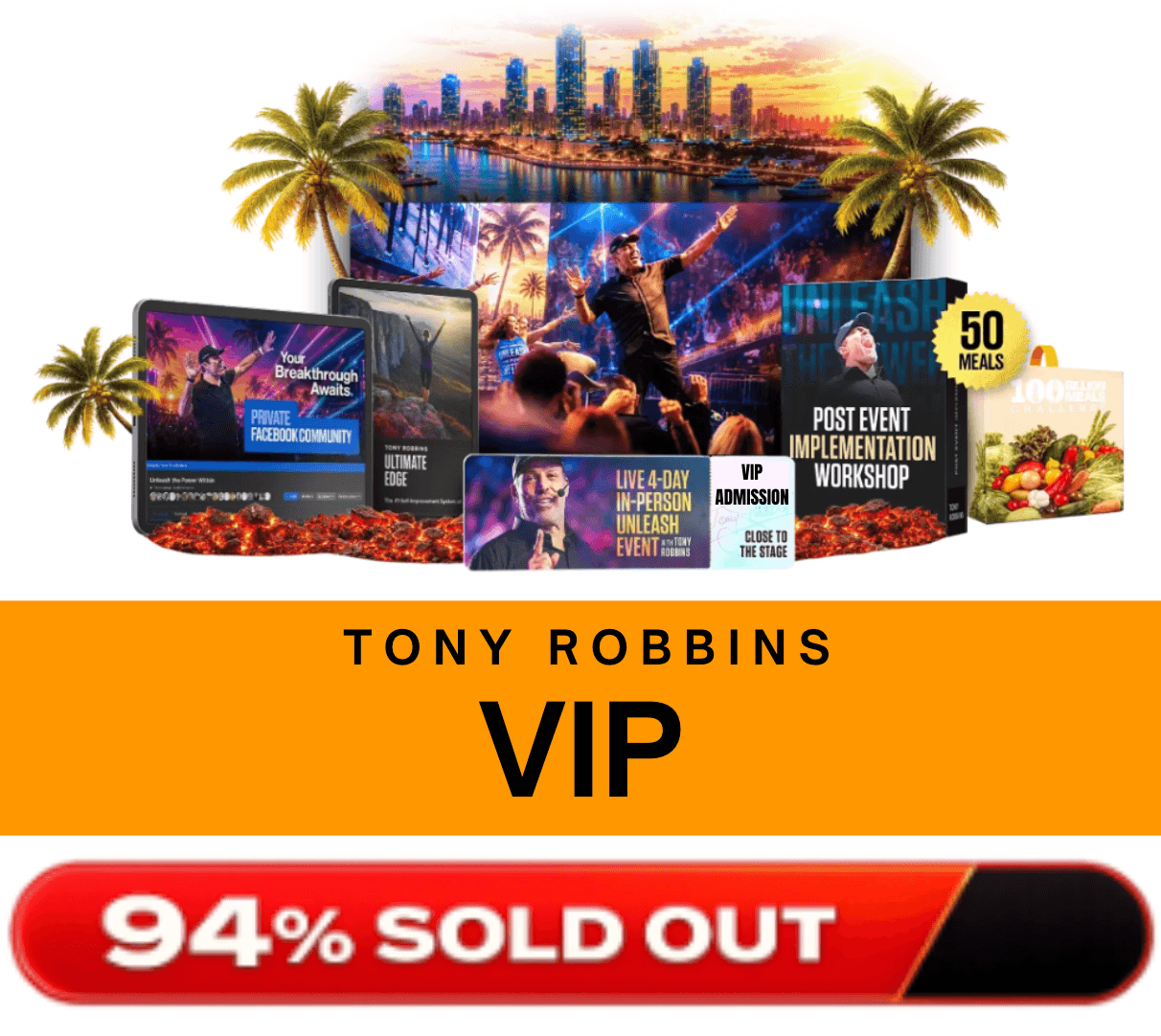 Tony Robbins Tickets en español curso Miami 2026 categoría VIP