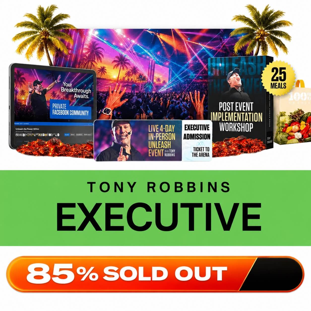 Tony Robbins Tickets en español curso Miami 2026 categoría Executive