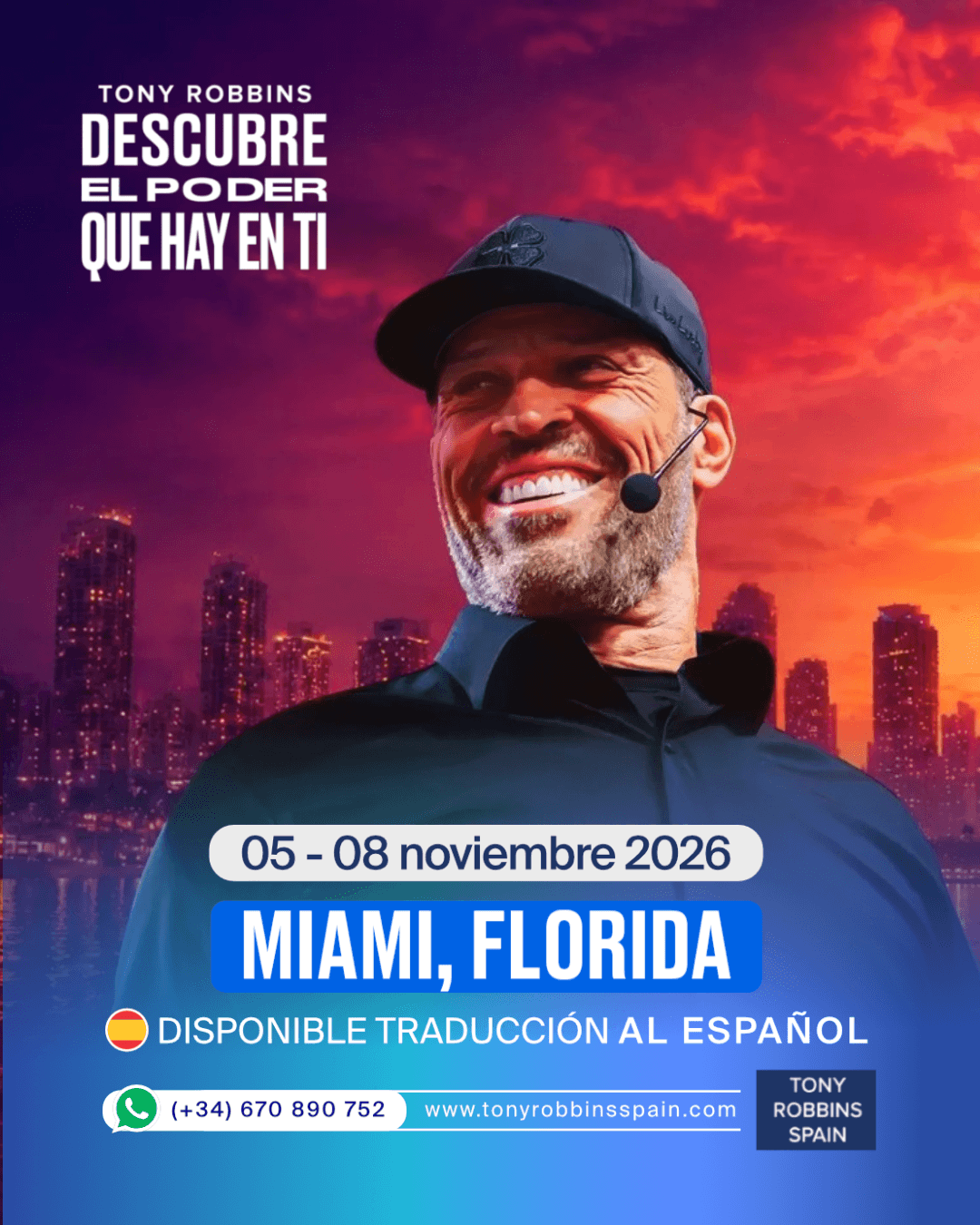 Tony Robbins Curso UPW en Miami en español 2026 Tickets oferta especial