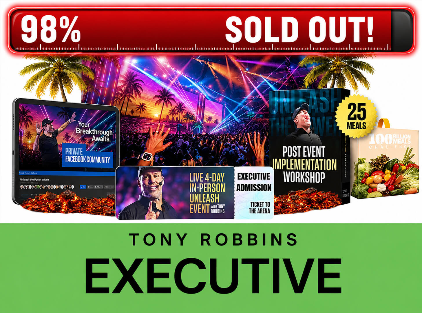 Ticket categoria Executive en español Miami Tony Robbins 2026